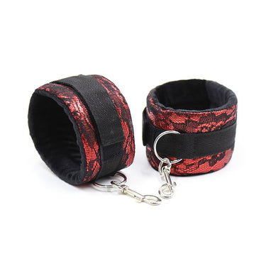 Set Accessori Fetish Ohmama in Velluto Rosso e Nero, Regolabile
